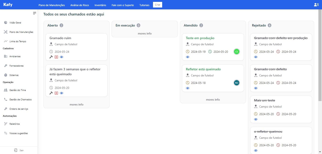 kafy-gerenciamento de manutenções